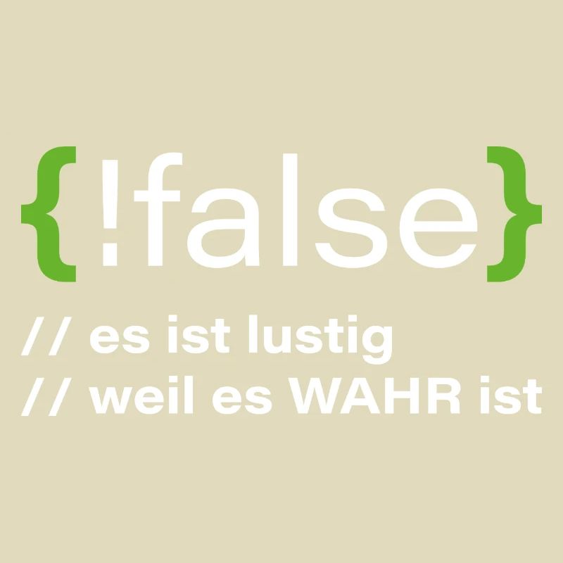 false - Lustiger Programmierer Spruch