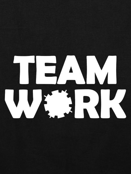 Teamwork Zahnräder Motiv