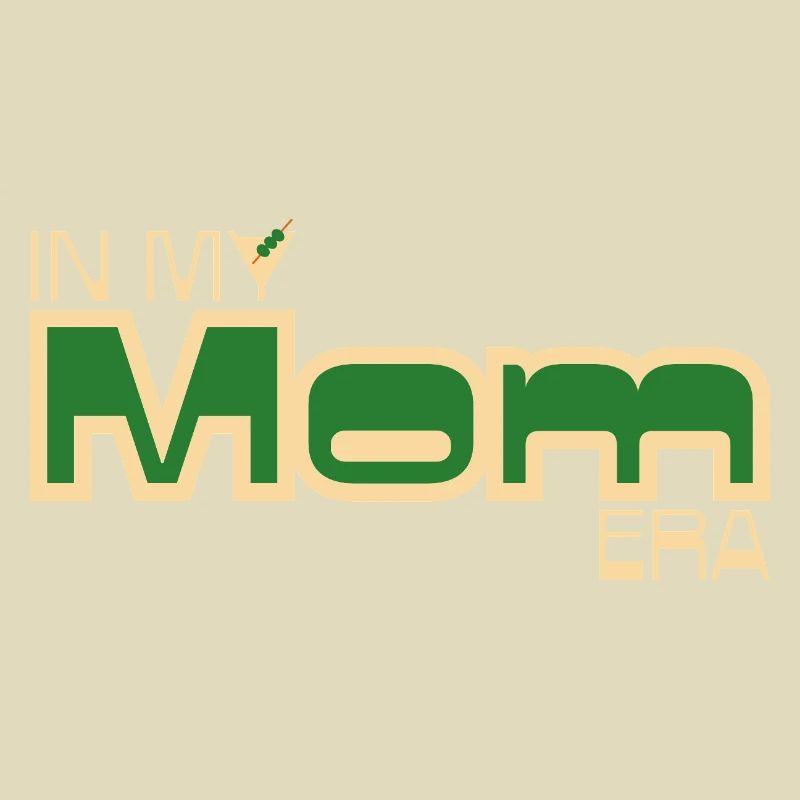À l’époque de ma mère – Déclaration de maman rétro en vert