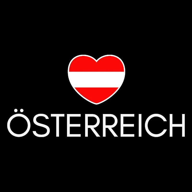 Heart with Austrian flag, Austrian pride