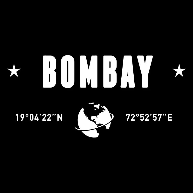 Bombay, Inde : Coordonnées : Planète Terre Blanche