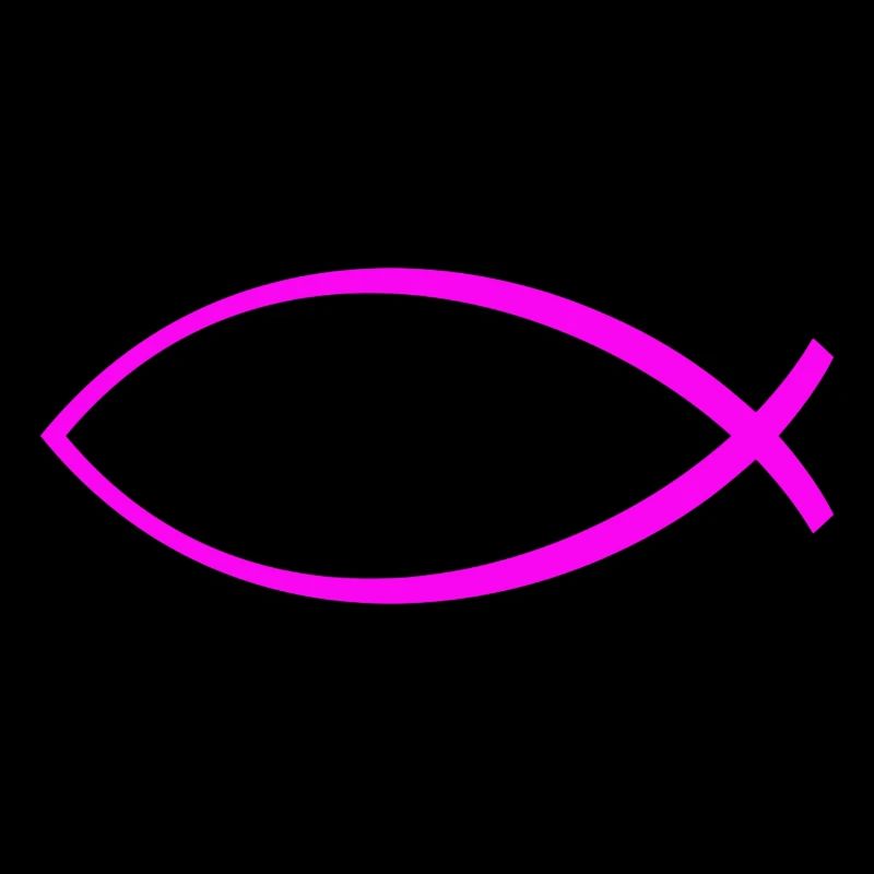 Ichtus fish solid pink