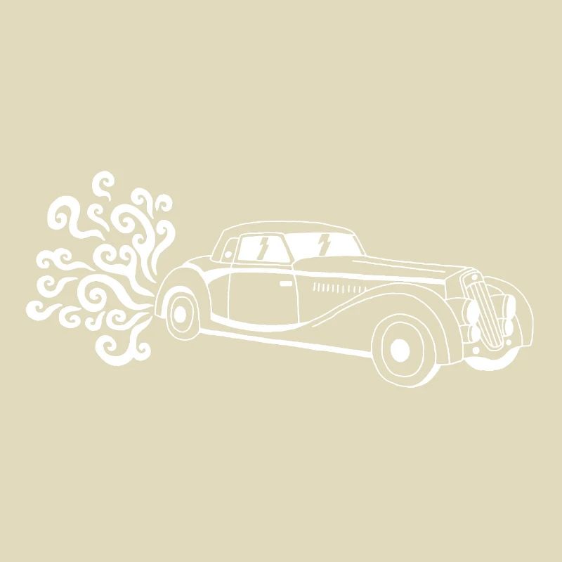 Weißer Oldtimer