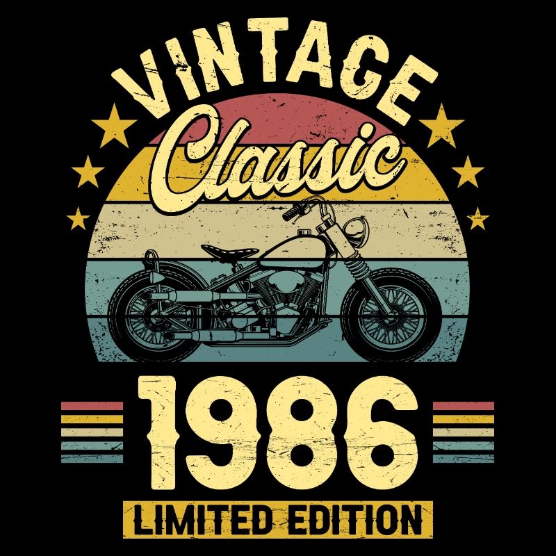 1986 Biker 40. Geburtstag Mann