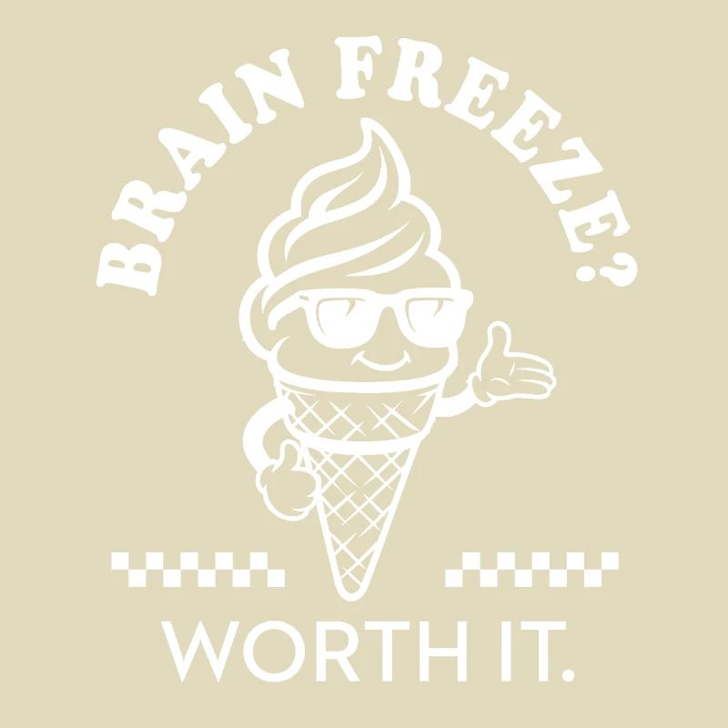 Brain Freeze Worth It – Retro Eiscreme Comic 