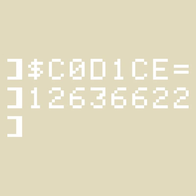 C0D1CE Codice 8-Bit Esadecimale Code Nerd Pix