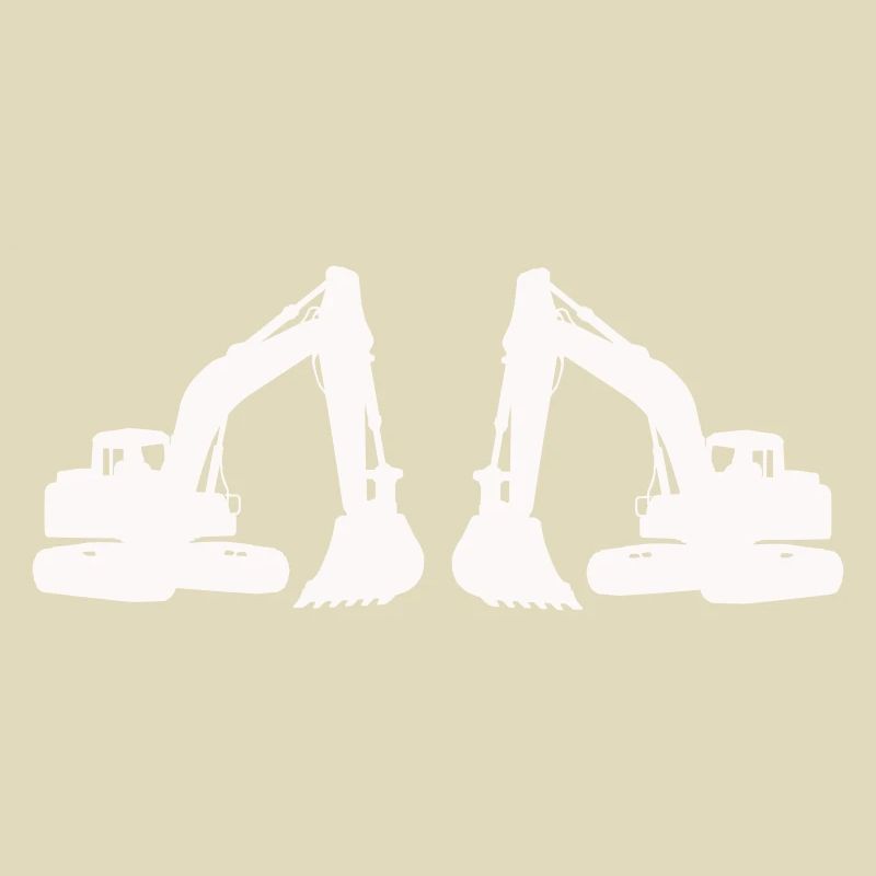 Doppel Bagger Silhouette