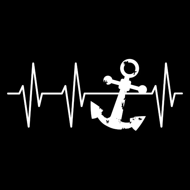 anchor pulse symbol sea ships captains