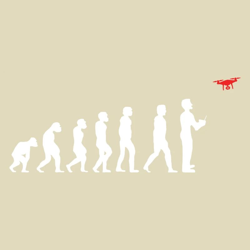 Evolution des Menschen Drohne Pilot