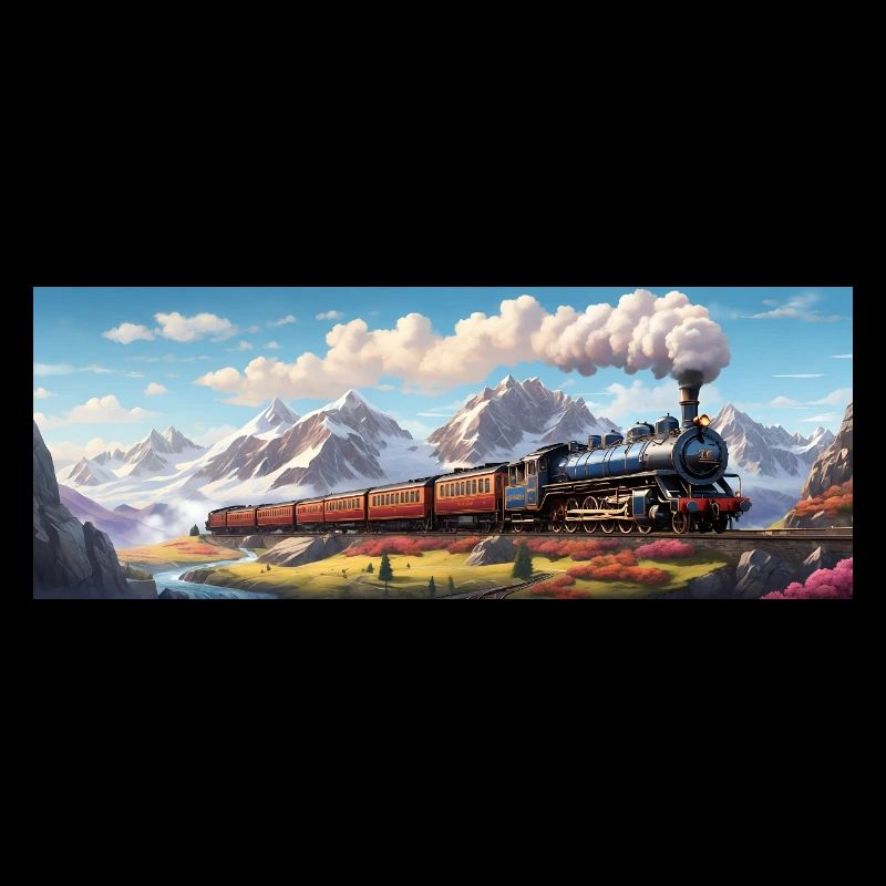 Nostalgischer Eisenbahnzug mit Dampflokomotive