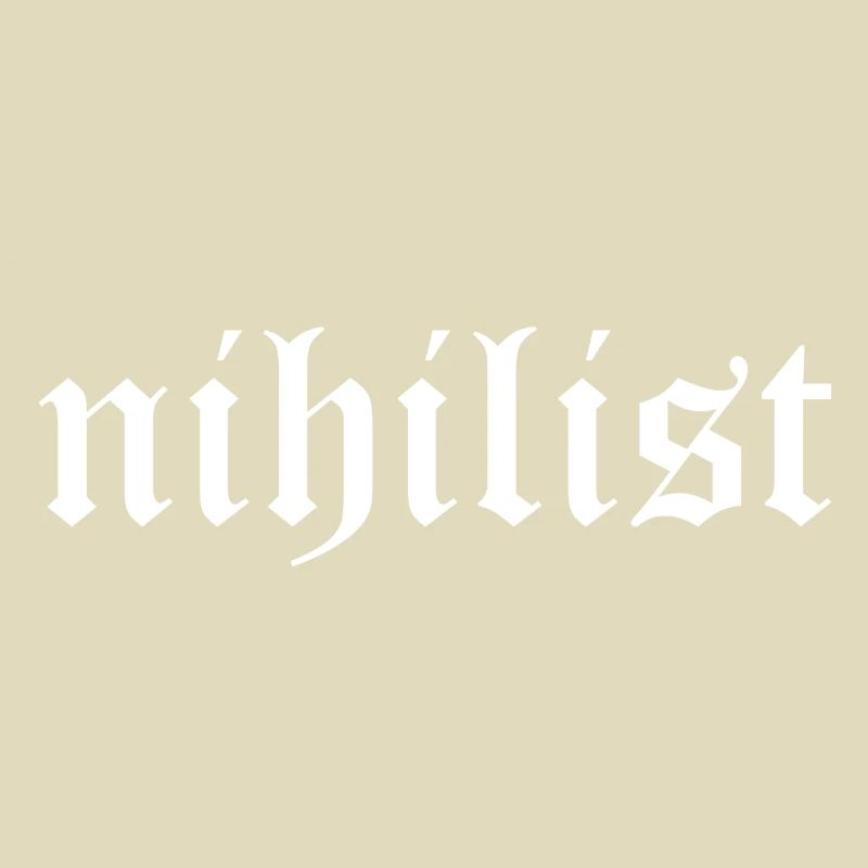 Conception de logo typographique gothique nihiliste