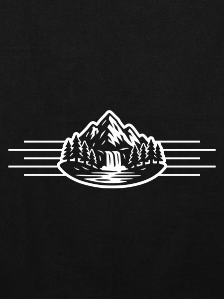 Berge Landschaft Wald Wasserfall