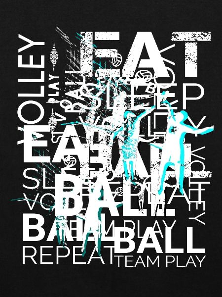 Volleyball Text Art