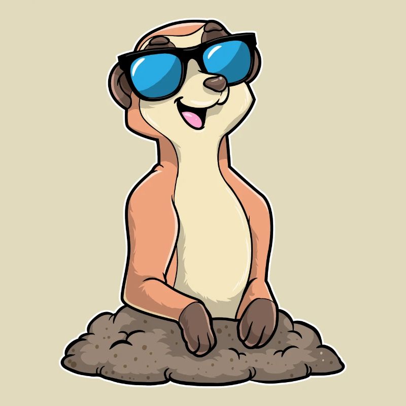Erdmännchen mit Brille