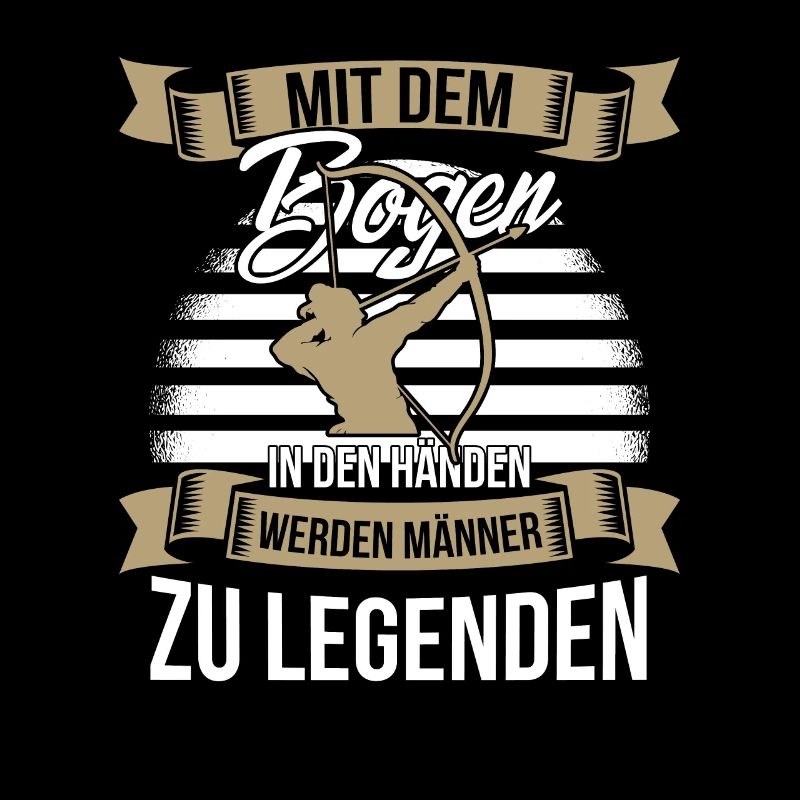 Bogenschiessen mit dem Bogen in den Händen
