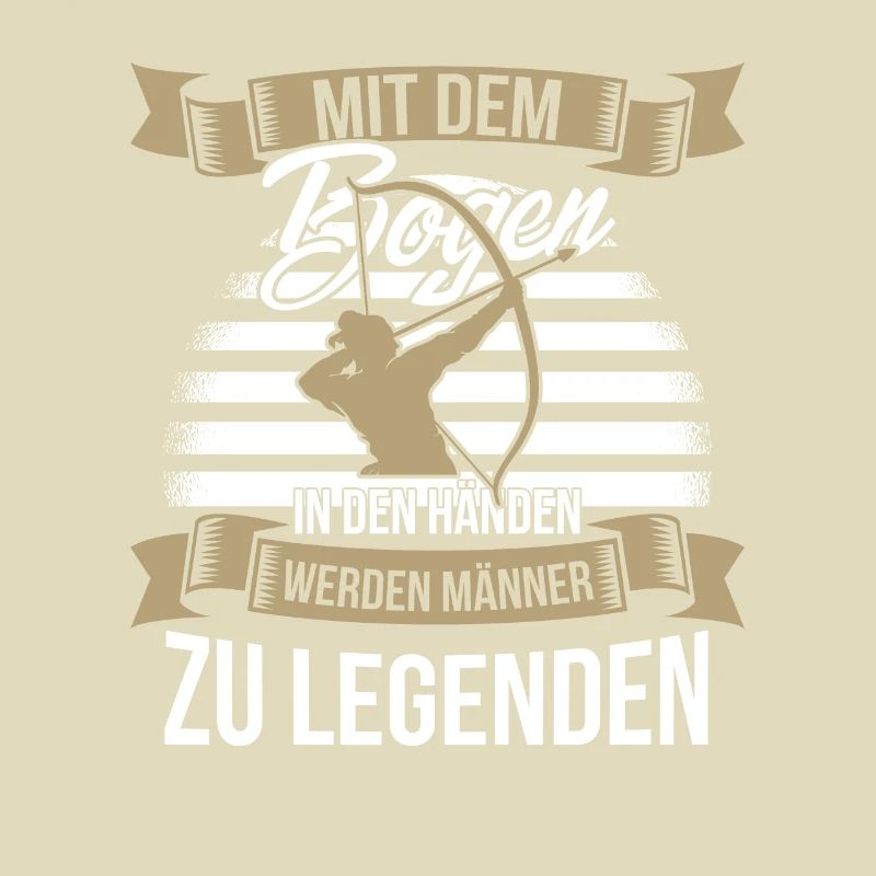 Bogenschiessen mit dem Bogen in den Händen
