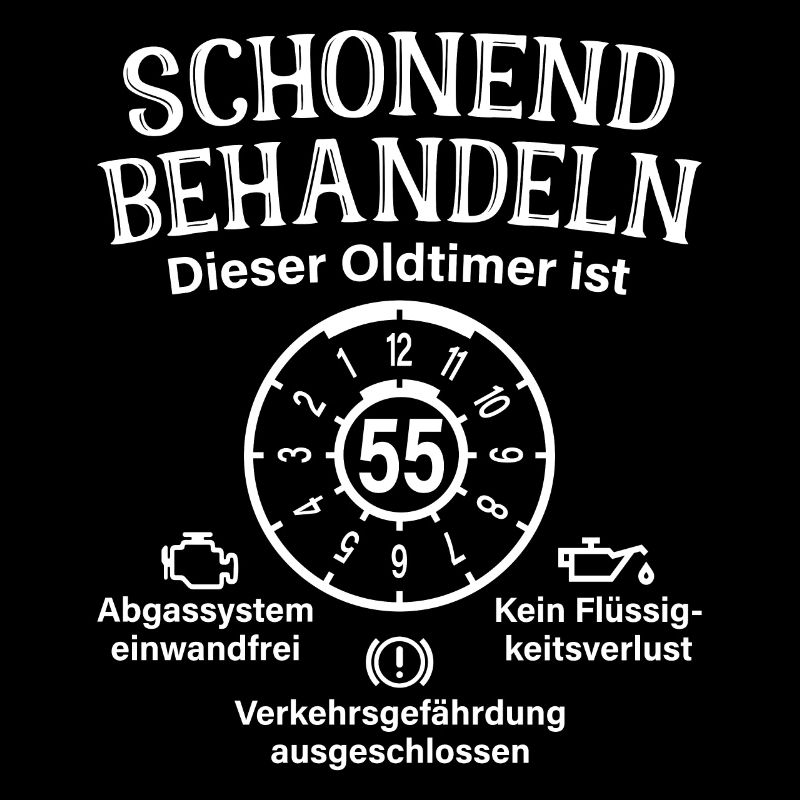 55. Geburtstag Schonend Behandeln Oldtimer Ist 55