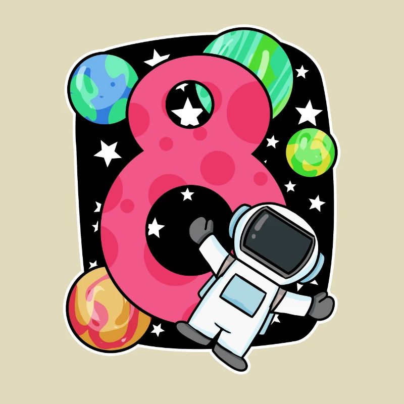 8e anniversaire 8 ans jeune astronaute de l’espace