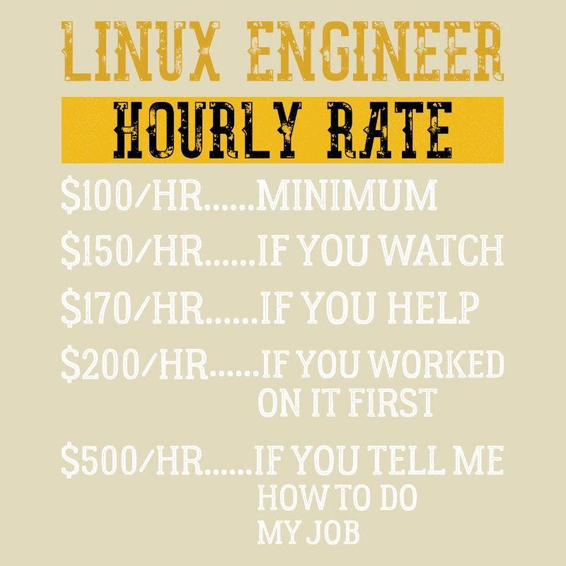 Linux Engineer Stundensatz Mechaniker Arbeitsrate
