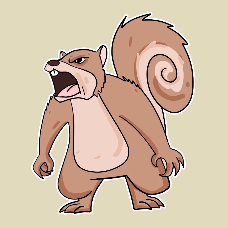 wütendes Eichhörnchen