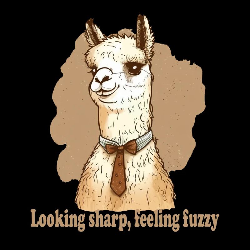 Looking sharp feeling fuzzy llama