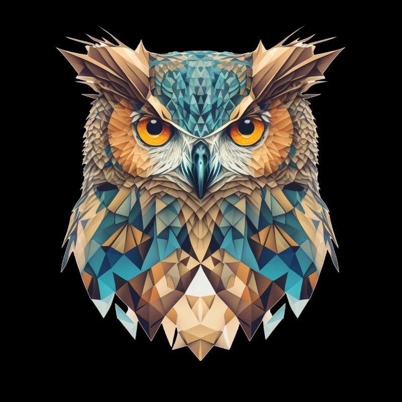 Geometric owl head