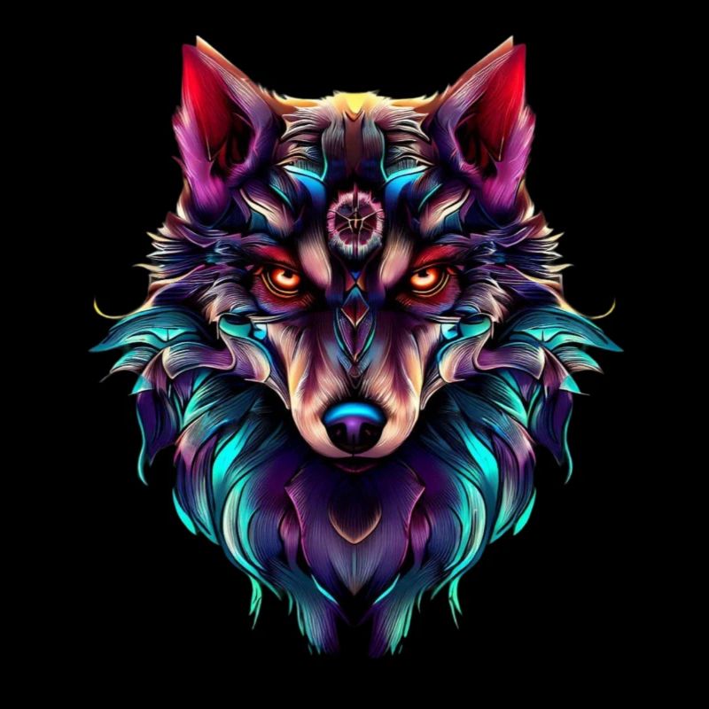Wolf’s Head Synthwave Wolf