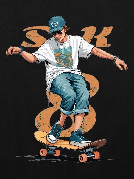 Garçon patineur