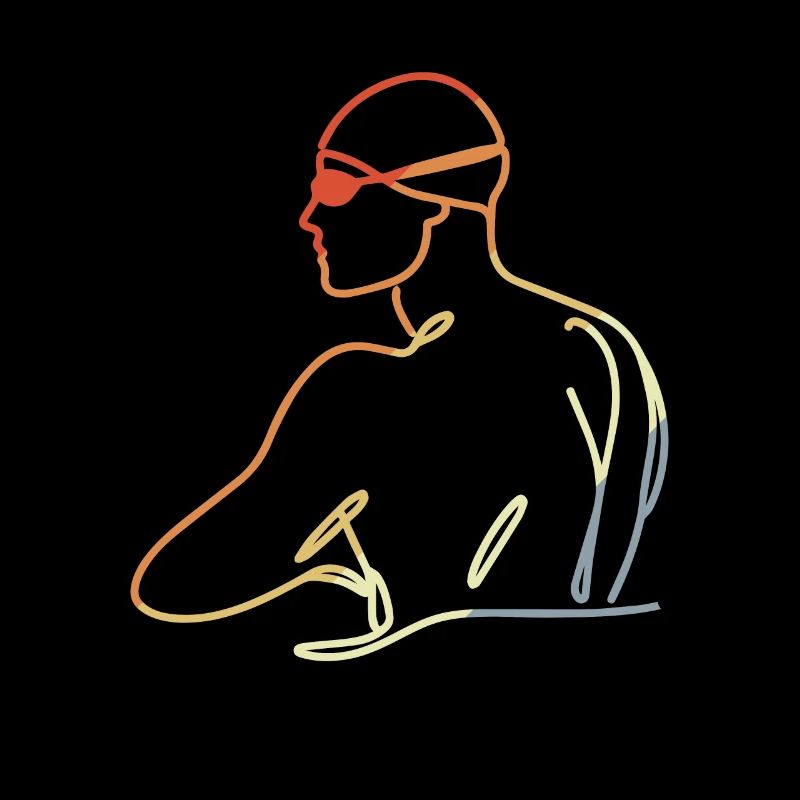 Dessin de nageur professionnel