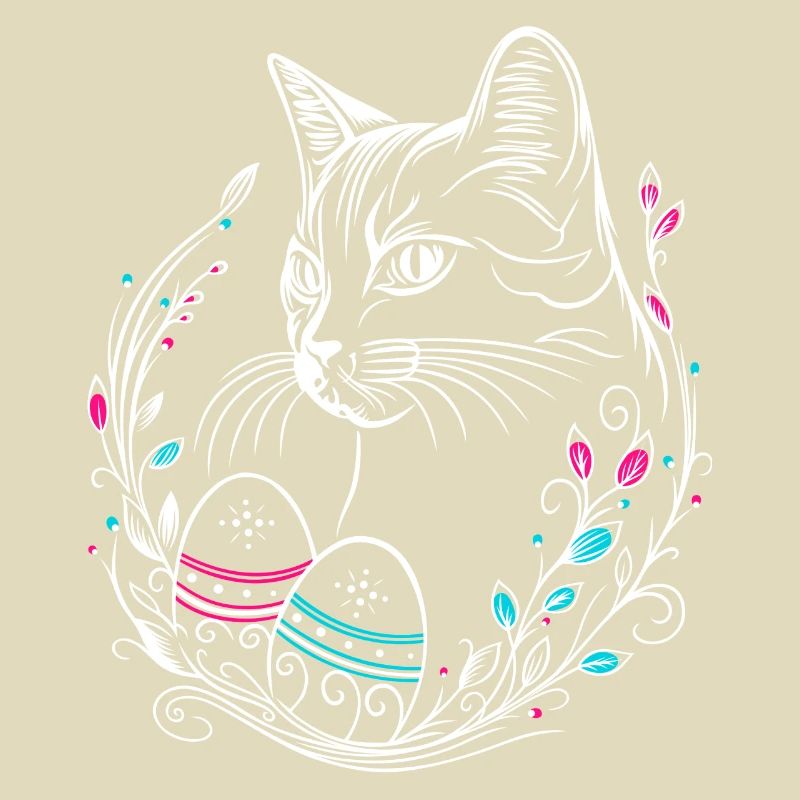 Cat Easter Easter Eggs Easter Cat