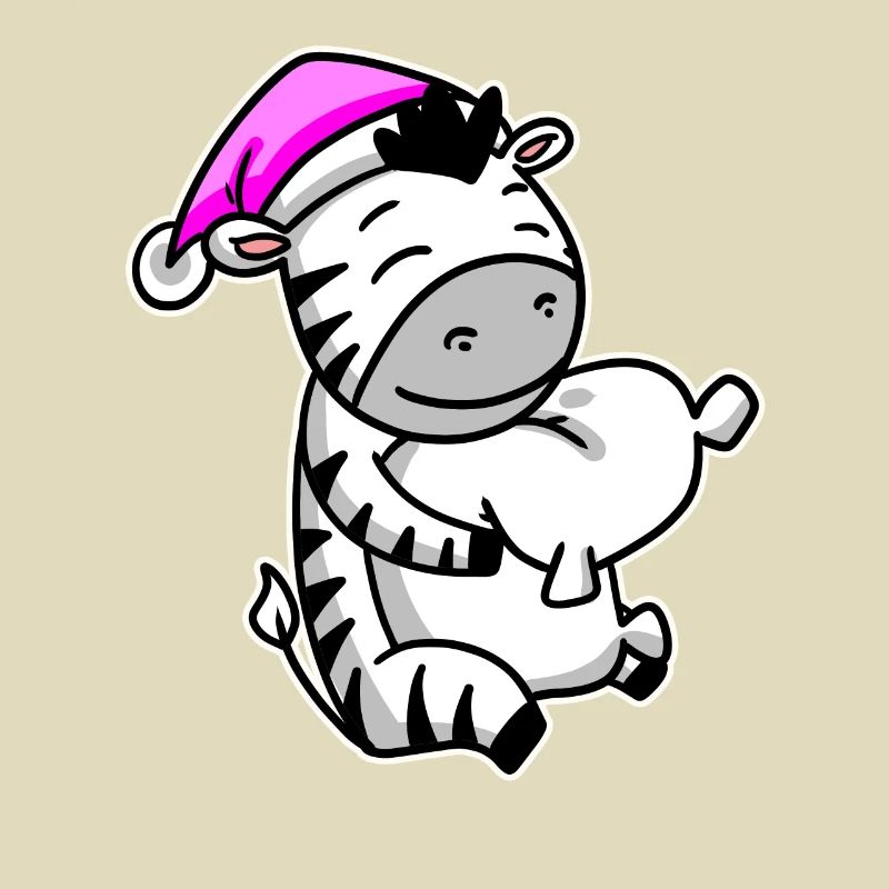 Zebra Müde Ausschlafen Schlafen Mädchen