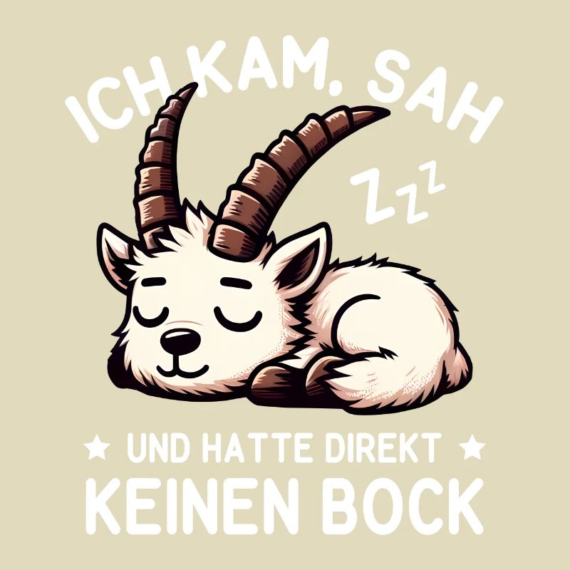 Süßer schlafender Steinbock hat null Bock