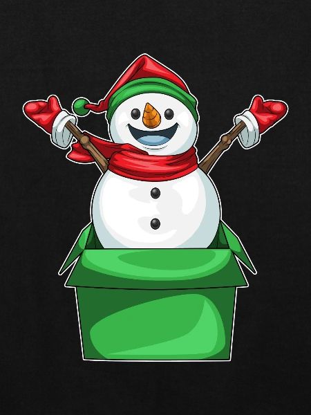 Schneemann Weihnachten Karton