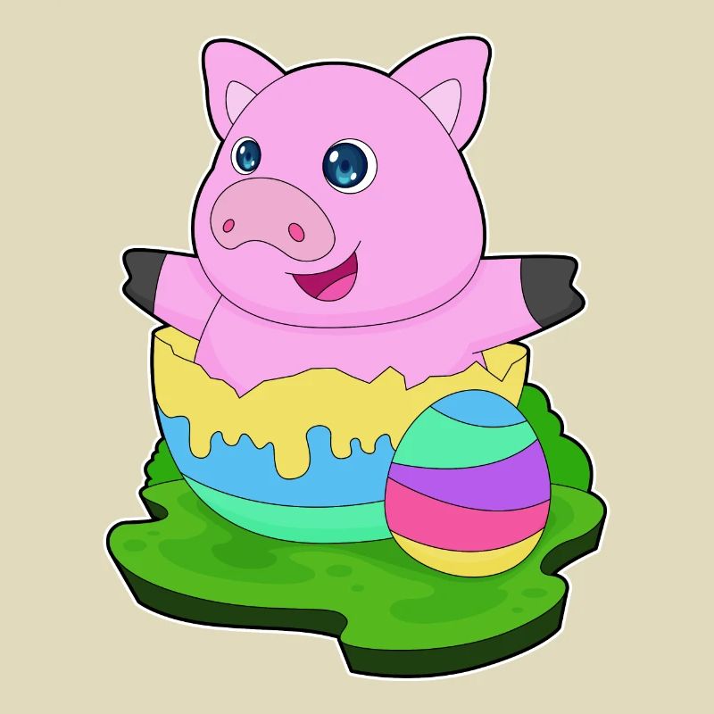 Pig Easter Easter Egg