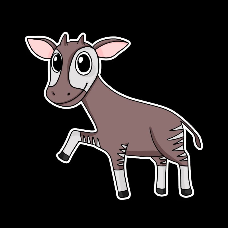 Okapi forest giraffe motif