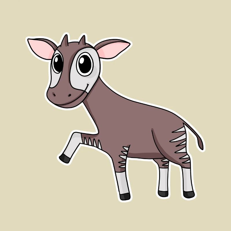 Okapi Waldgiraffe motiv