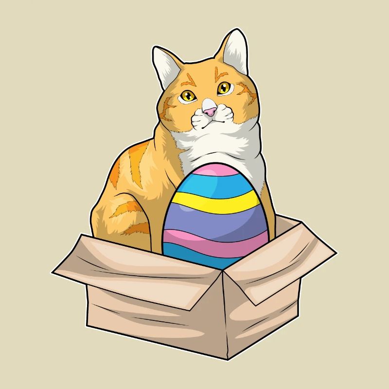 Cat Easter Easter Egg