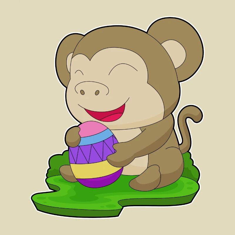 Monkey Easter Easter Egg