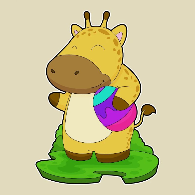 Giraffe Easter Easter Egg