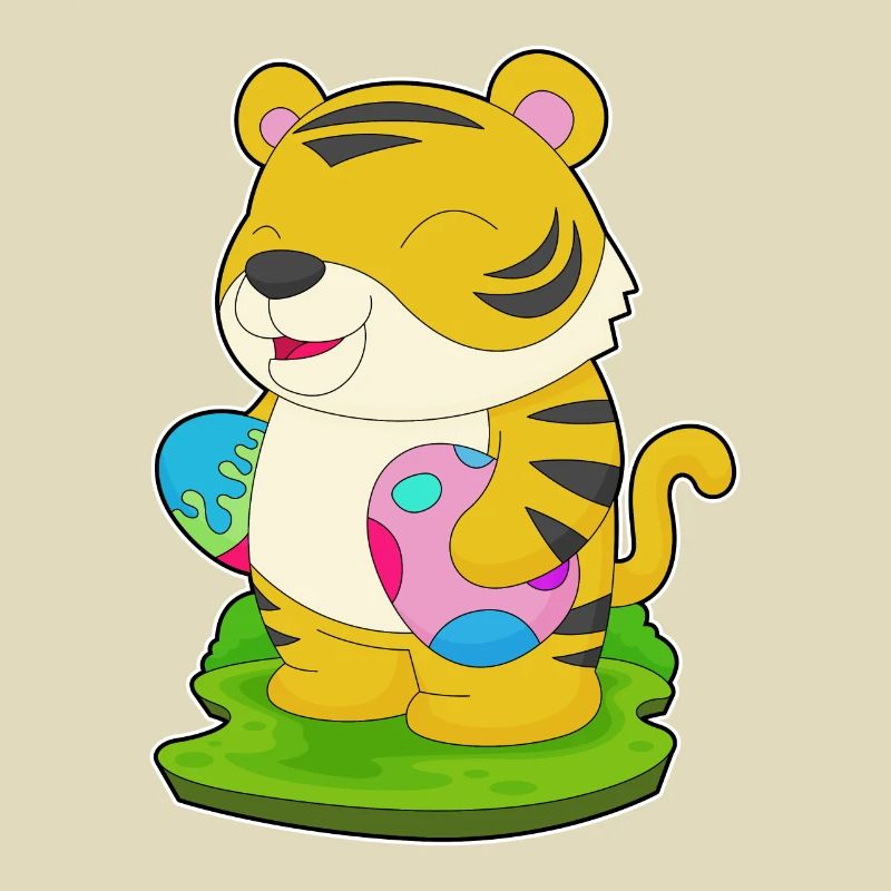 Tiger Easter Easter Eggs