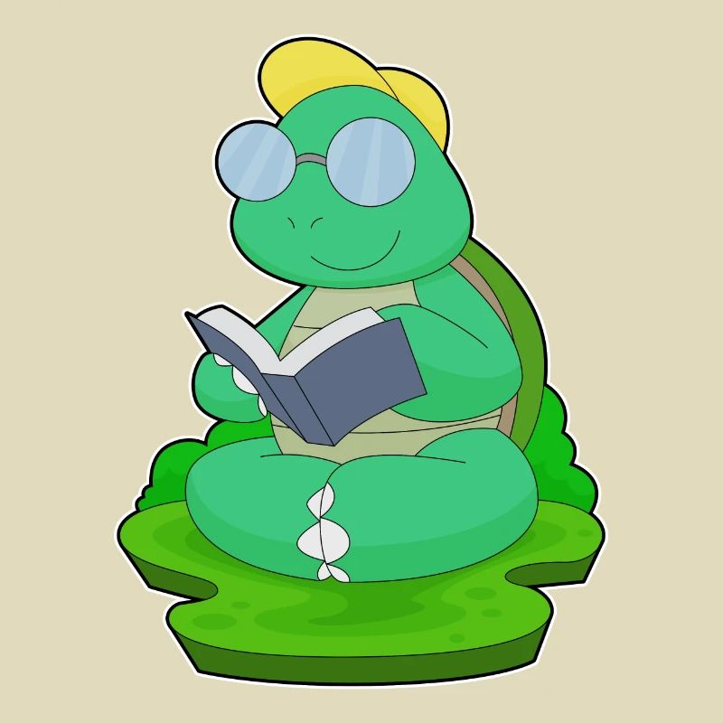 Turtle Nerd Book Glasses