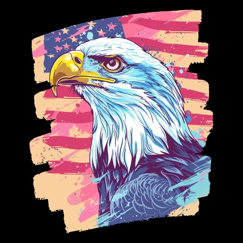 Drapeau américain avec aigle