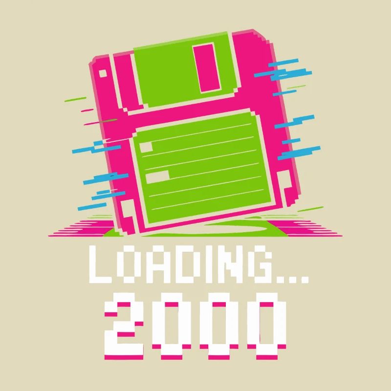 Loading 2000 Disketten-Design Retro Pixel Design