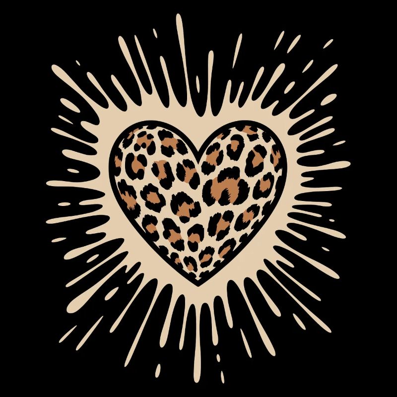 Herz im Leopardprint