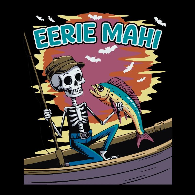 Creative skeleton angler dolphinfish Mahimahi