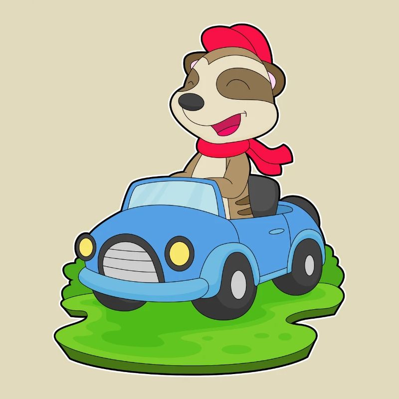 Erdmännchen Auto