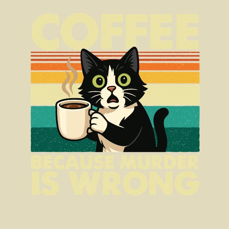 Coffee Because Murder Is Wrong Sarcastic