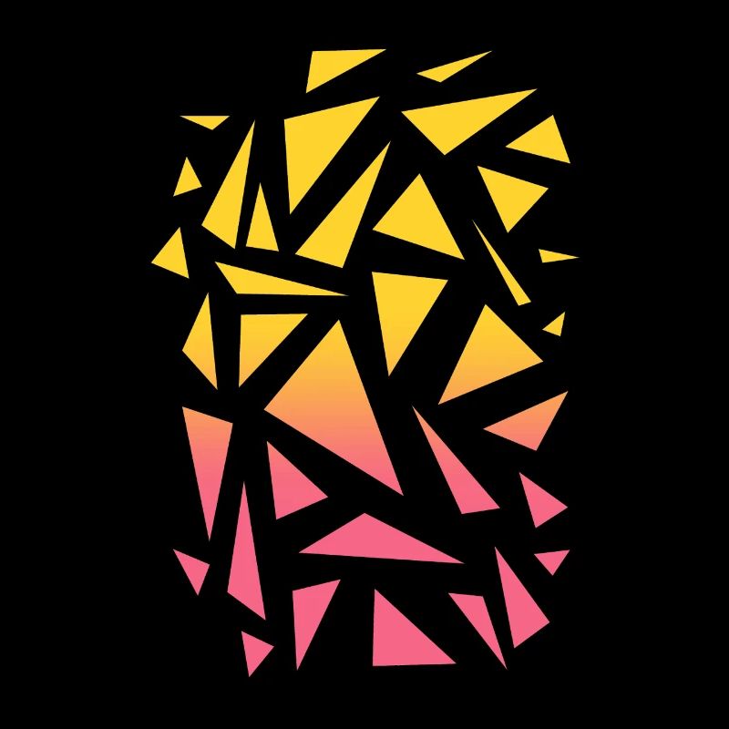 Triangle Pattern - Yellow Red