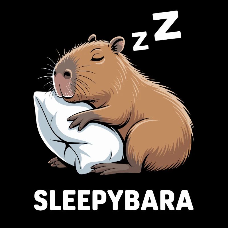 Sleepybara Capybara Schlafen