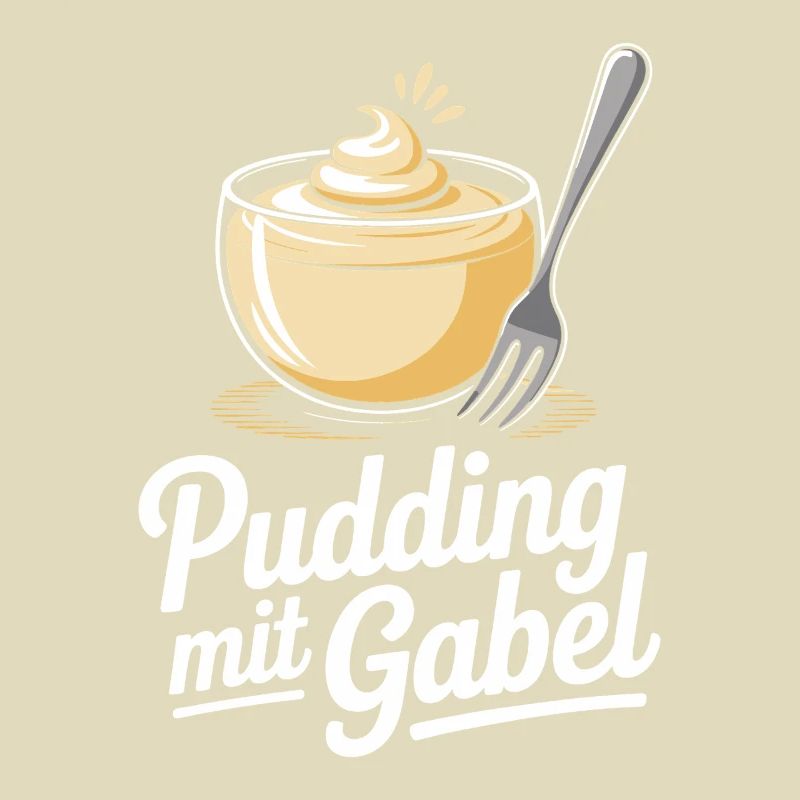 Pudding with fork